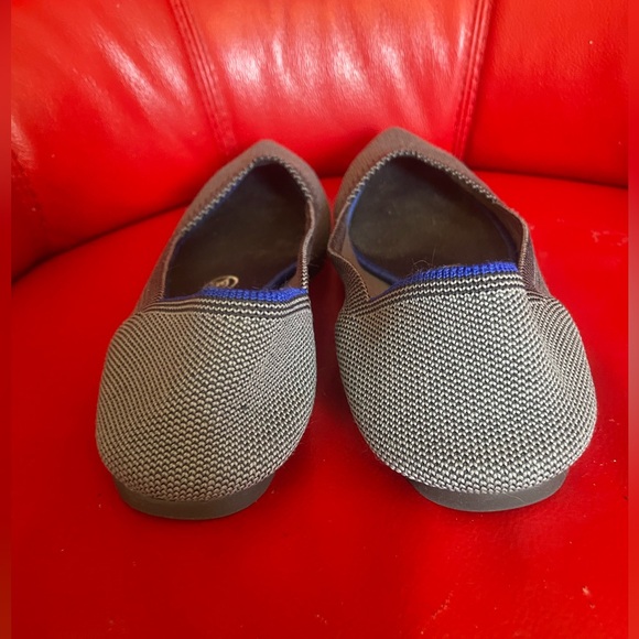 Rothys 'The Point' Solid Slip On Ballet Flat Shoes Birdseye Cloud Gray - Picture 4 of 7